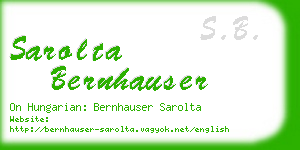 sarolta bernhauser business card